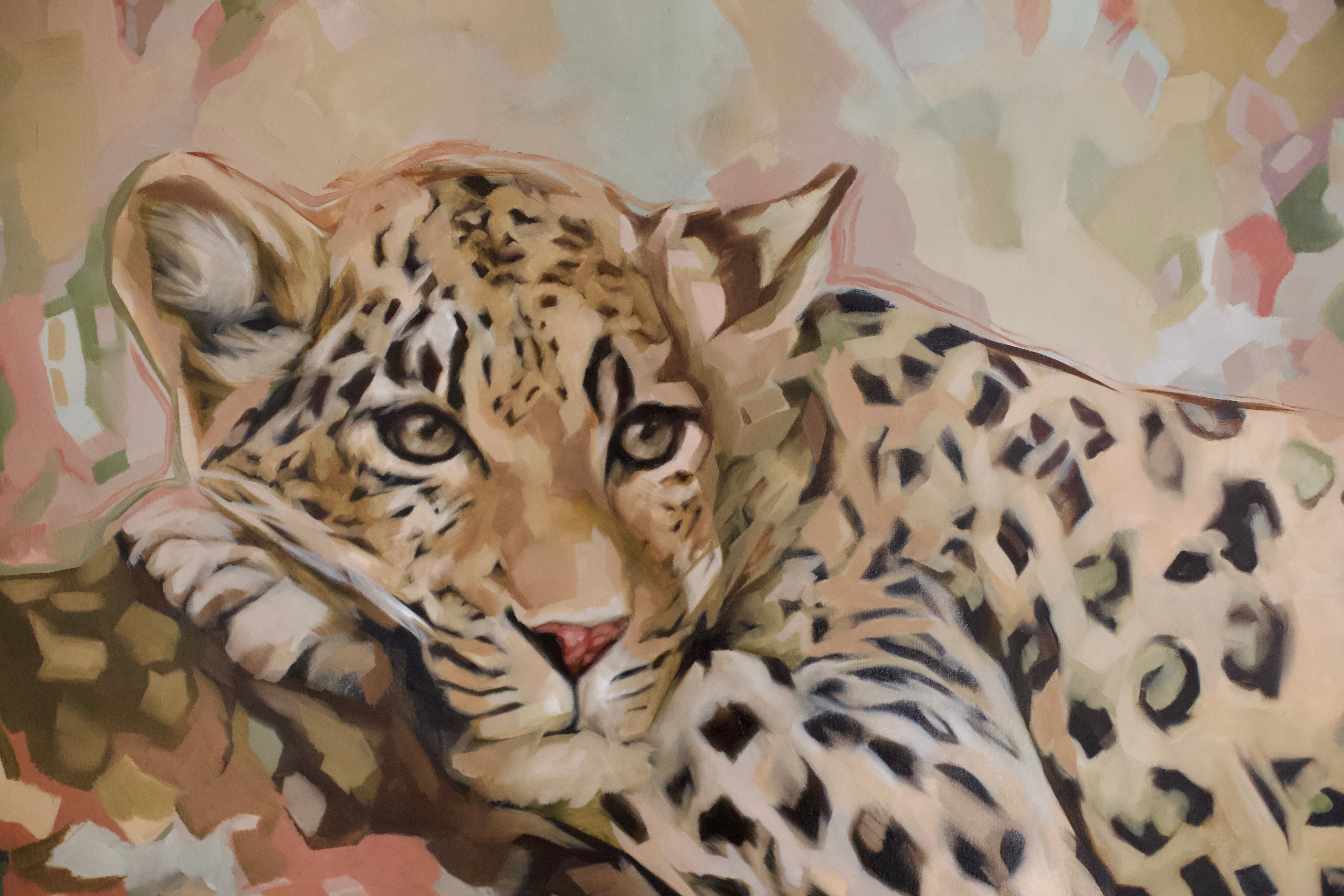 Original Leopard Oil Painting