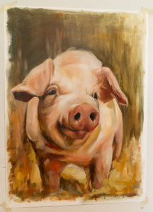 Original Pig Oil Painting