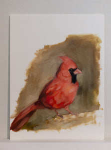 Original Cardinal Oil Painting