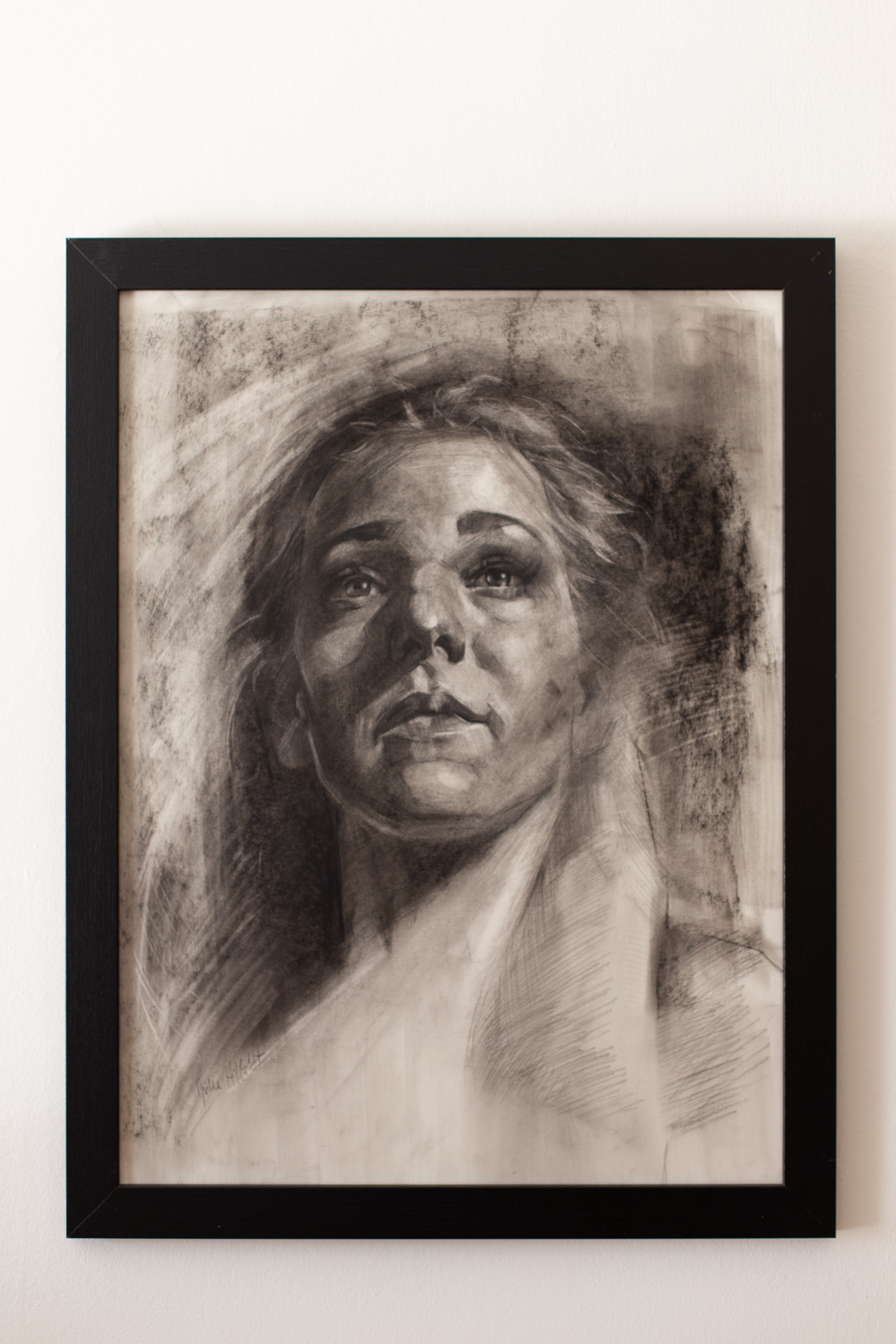 "Persistence of Her" Original Charcoal Portrait