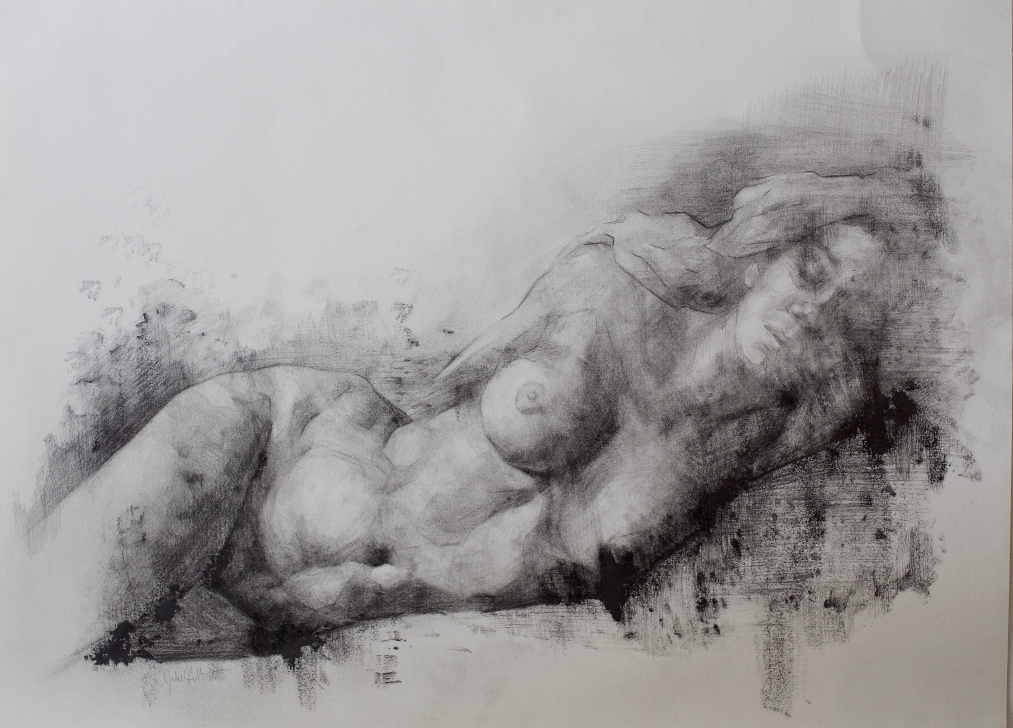 Original Graphite Figure Drawing 1